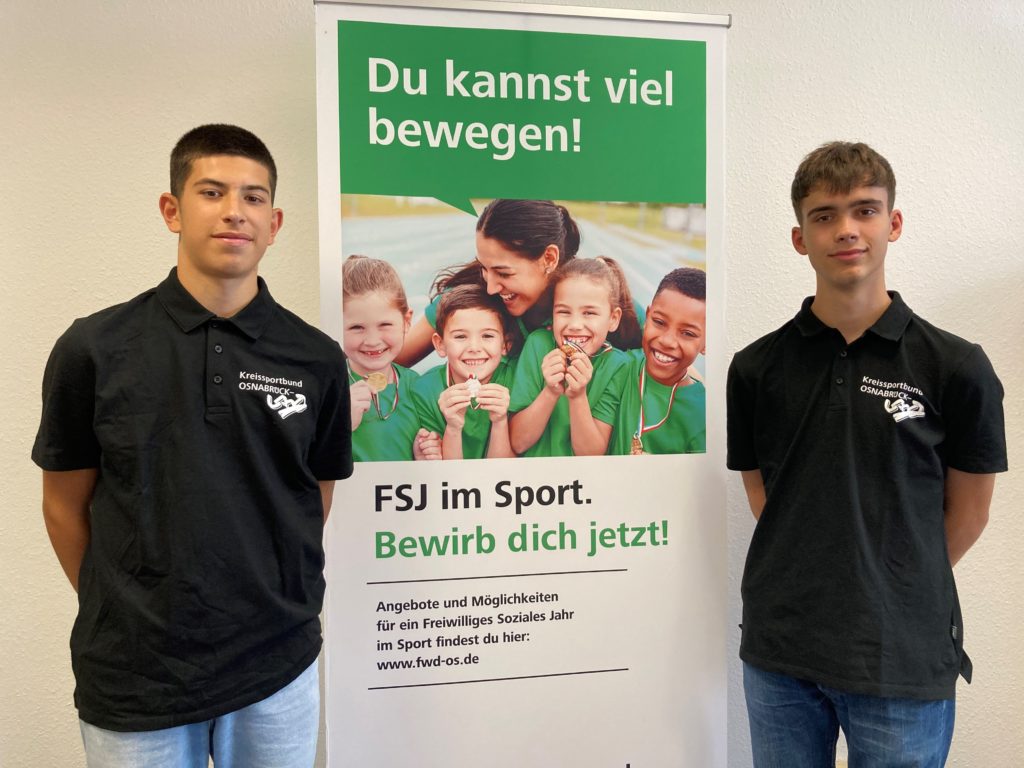 Zwei neue FSJ-ler beim Kreissportbund Osnabrück