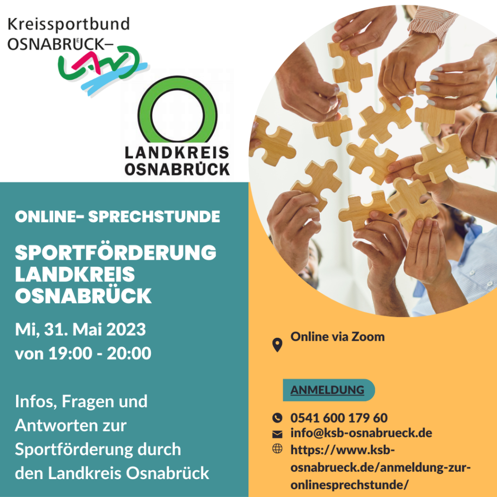 Onlinesprechstunde zur Sportförderung durch den Landkreis Osnabrück