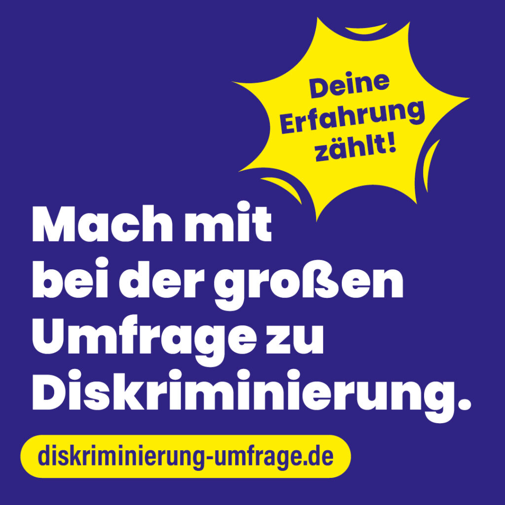 Größte deutschlandweite Befragung zu Diskriminierungserfahrungen gestartet