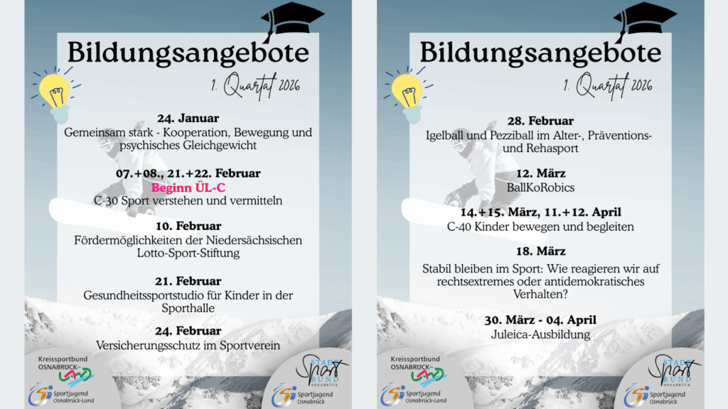 Unsere Bildungsangebote im 1. Quartal