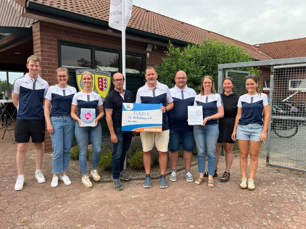 Tennis Verein Kettenkamp als engagementfreundlich ausgezeichnet