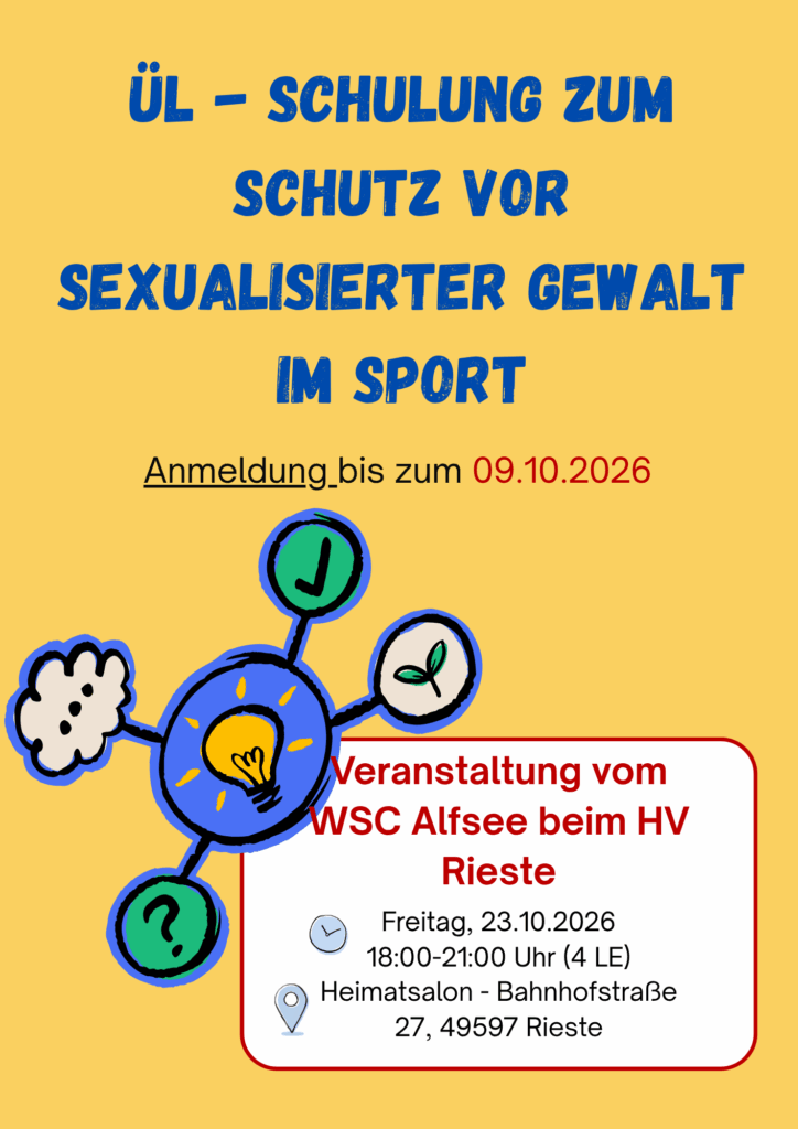 ÜL – Schulung zum Schutz vor sexualisierter Gewalt im Sport