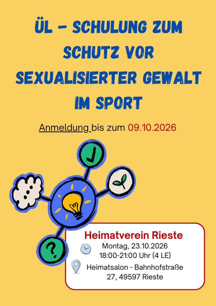 ÜL – Schulung zum Schutz vor sexualisierter Gewalt im Sport